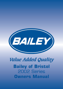 2002 Bailey caravan handbook cover
