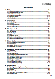 2006 Hobby caravan owner's manual