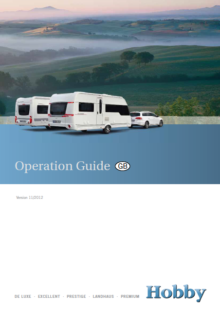 2013 Hobby caravan owner's handbook