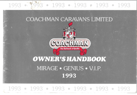 1993 Coachman caravan handbook