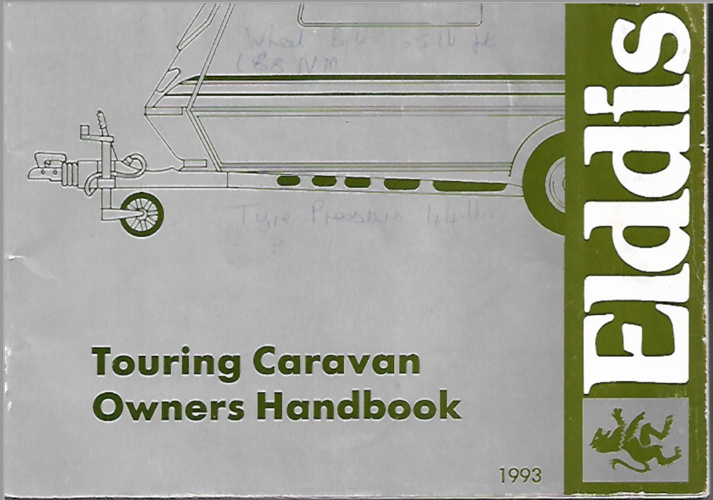 1993 Elddis Caravan Owner's Manual Handbook